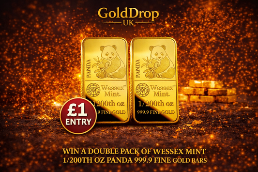 2x Wessex Mint 1/200th Oz Gold panda bars